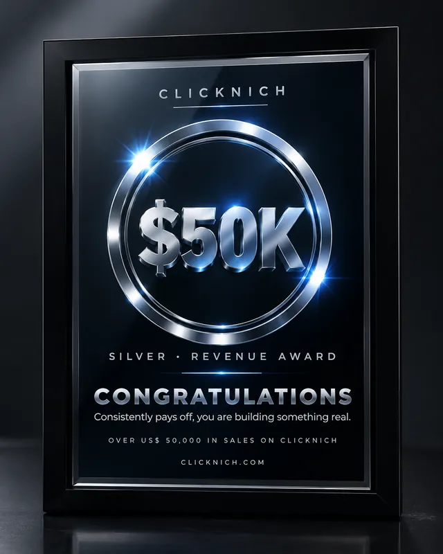 ClickNich Silver Revenue Award — US$ 50K